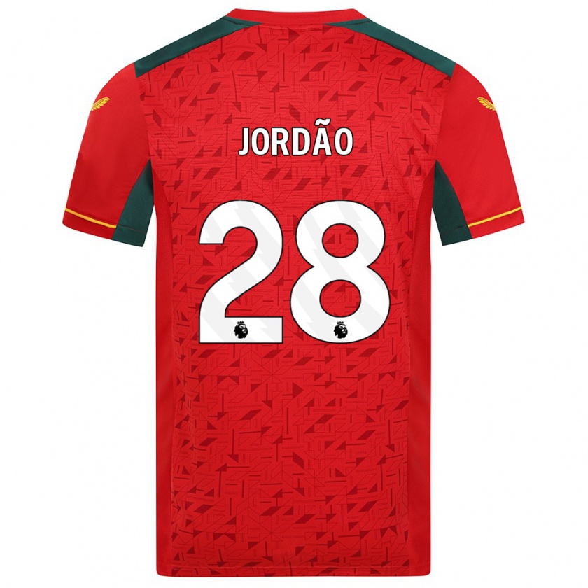 Kandiny Hombre Camiseta Bruno Jordão #28 Rojo 2ª Equipación 2023/24 La Camisa