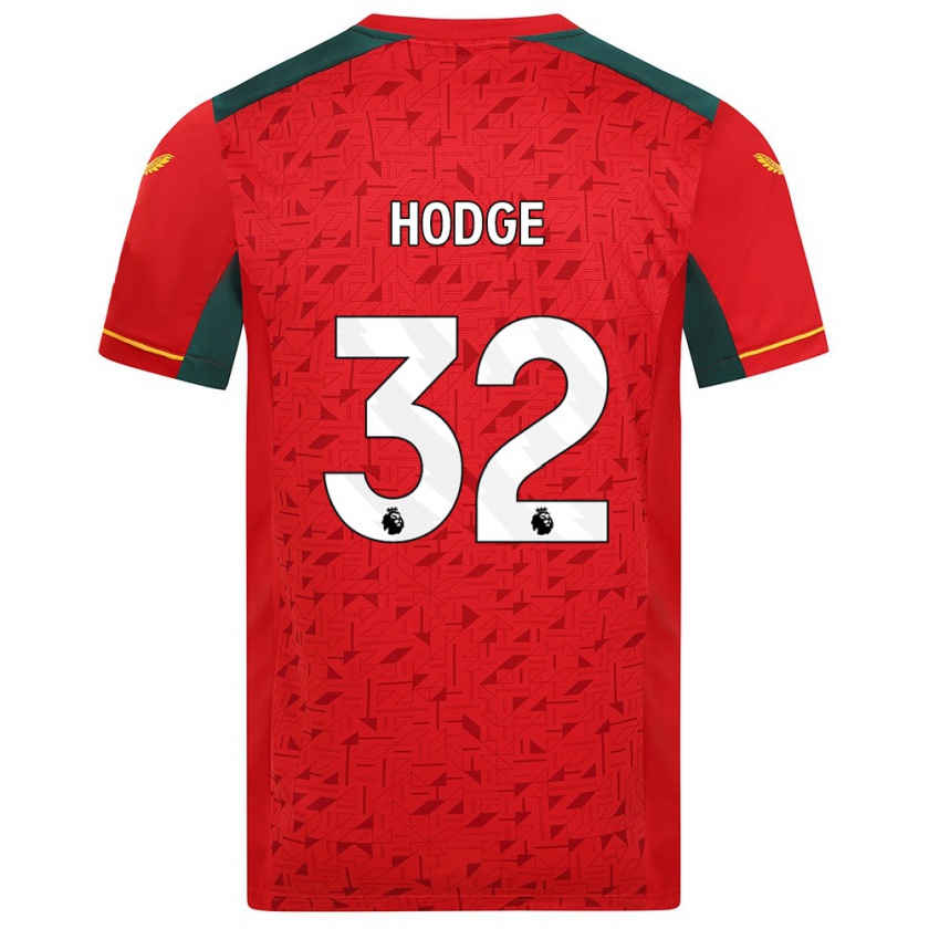 Kandiny Hombre Camiseta Joe Hodge #32 Rojo 2ª Equipación 2023/24 La Camisa