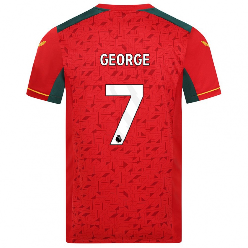 Kandiny Uomo Maglia Tammi George #7 Rosso Kit Gara Away 2023/24 Maglietta