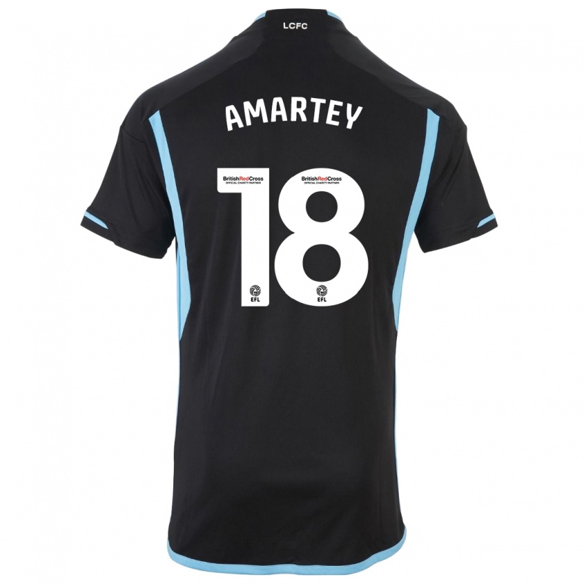 Kandiny Uomo Maglia Daniel Amartey #18 Nero Kit Gara Away 2023/24 Maglietta