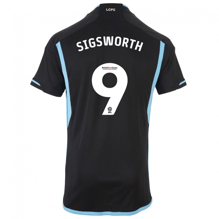 Kandiny Uomo Maglia Jessica Sigsworth #9 Nero Kit Gara Away 2023/24 Maglietta