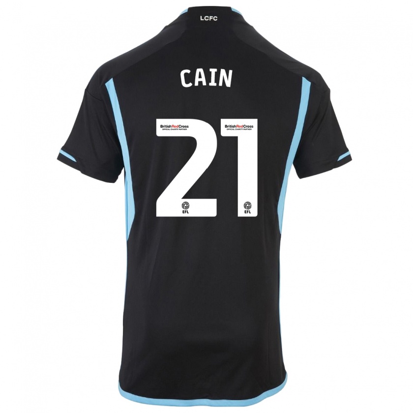 Kandiny Uomo Maglia Hannah Cain #21 Nero Kit Gara Away 2023/24 Maglietta