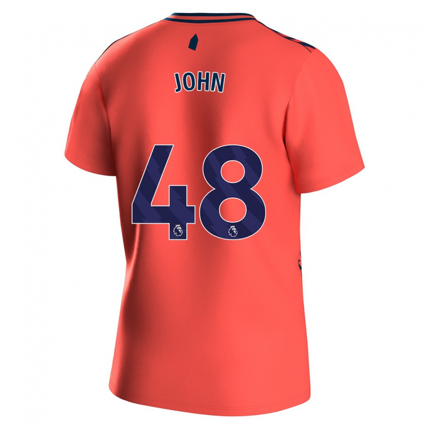 Kandiny Uomo Maglia Kyle John #48 Corallo Kit Gara Away 2023/24 Maglietta