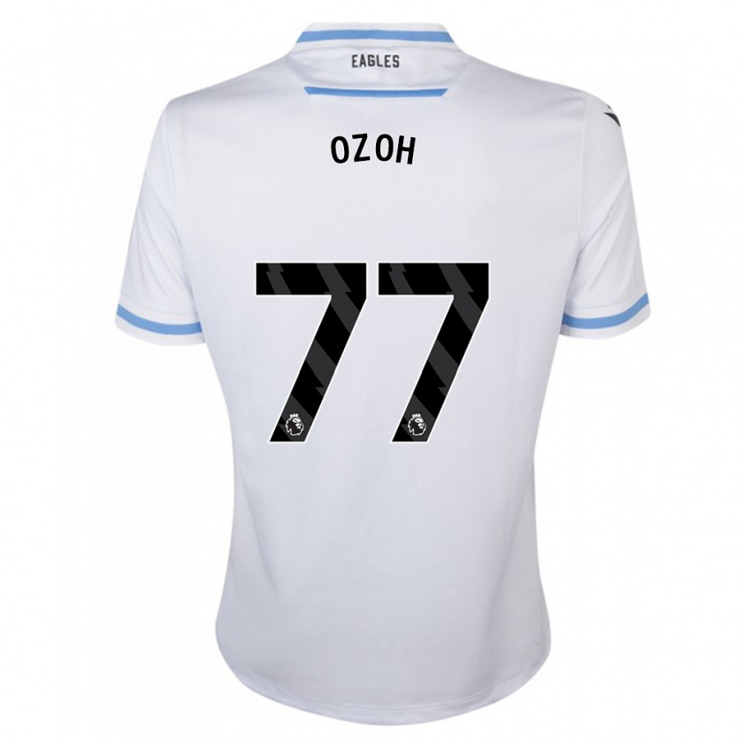 Kandiny Hombre Camiseta David Ozoh #77 Blanco 2ª Equipación 2023/24 La Camisa