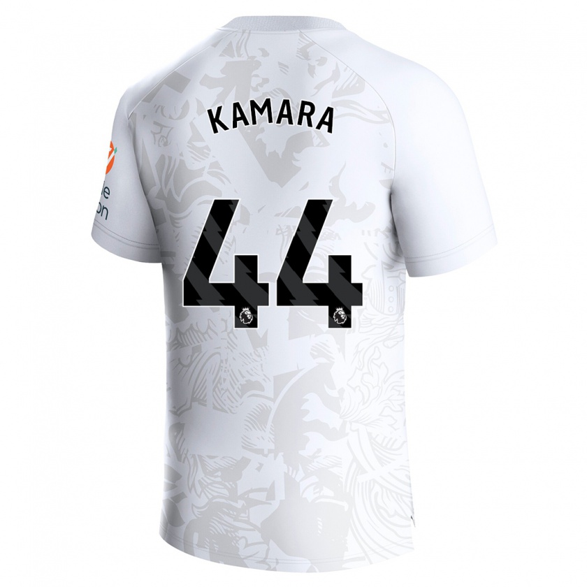 Kandiny Heren Boubacar Kamara #44 Wit Uitshirt Uittenue 2023/24 T-Shirt België