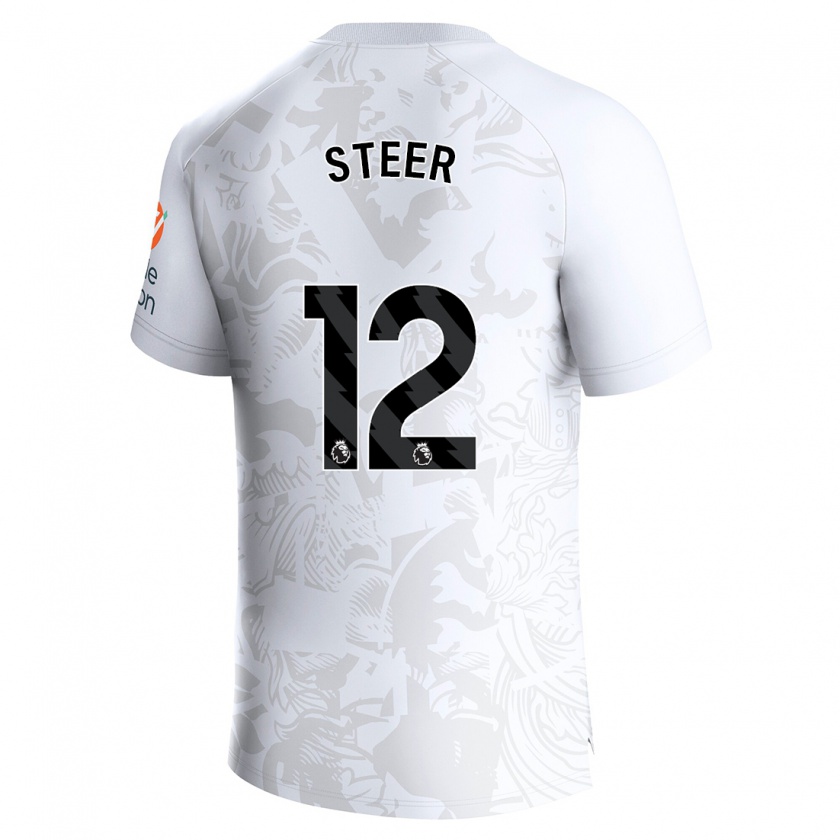 Kandiny Uomo Maglia Jed Steer #12 Bianco Kit Gara Away 2023/24 Maglietta