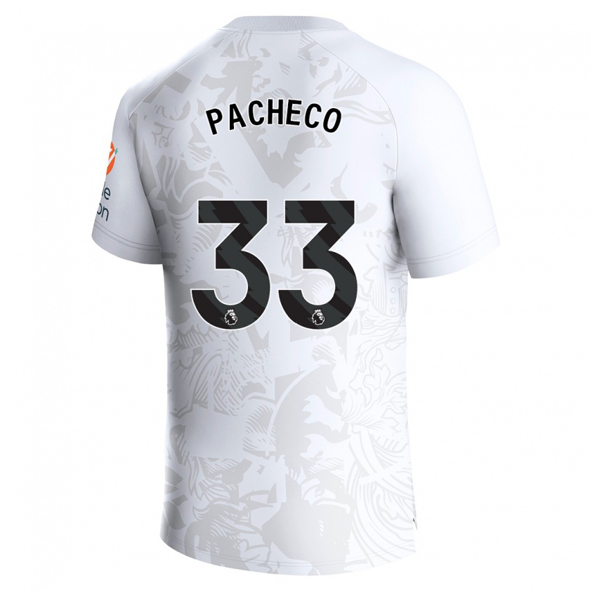 Kandiny Uomo Maglia Maz Pacheco #33 Bianco Kit Gara Away 2023/24 Maglietta