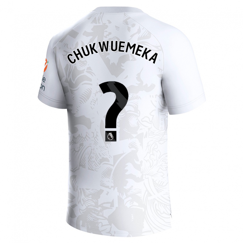 Kandiny Uomo Maglia Caleb Chukwuemeka #0 Bianco Kit Gara Away 2023/24 Maglietta