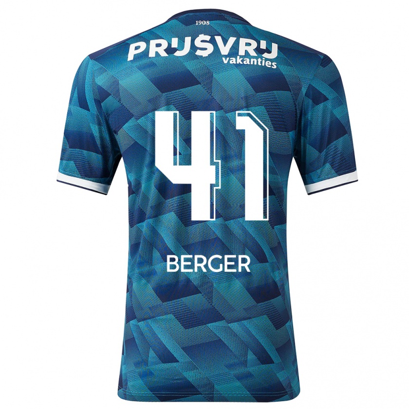 Kandiny Heren Mannou Berger #41 Blauw Uitshirt Uittenue 2023/24 T-Shirt België