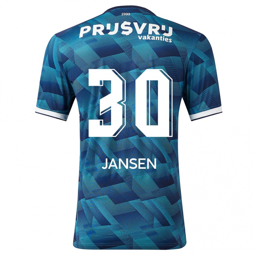 Kandiny Uomo Maglia Thijs Jansen #30 Blu Kit Gara Away 2023/24 Maglietta