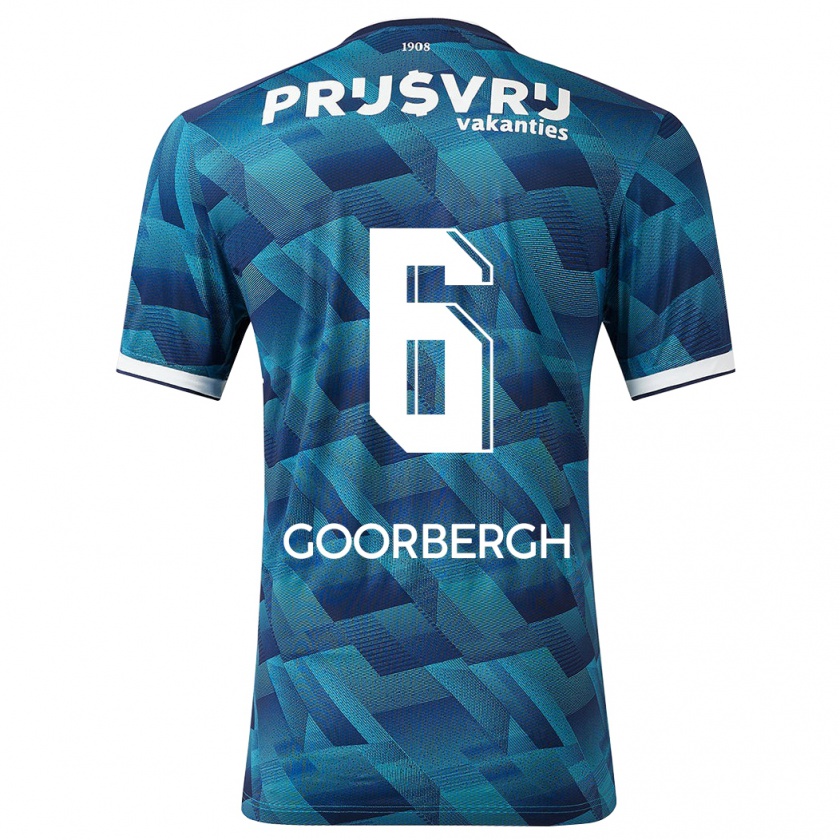 Kandiny Uomo Maglia Cheyenne Van Den Goorbergh #6 Blu Kit Gara Away 2023/24 Maglietta