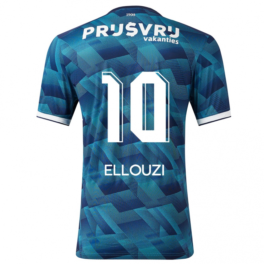 Kandiny Uomo Maglia Sabrine Ellouzi #10 Blu Kit Gara Away 2023/24 Maglietta