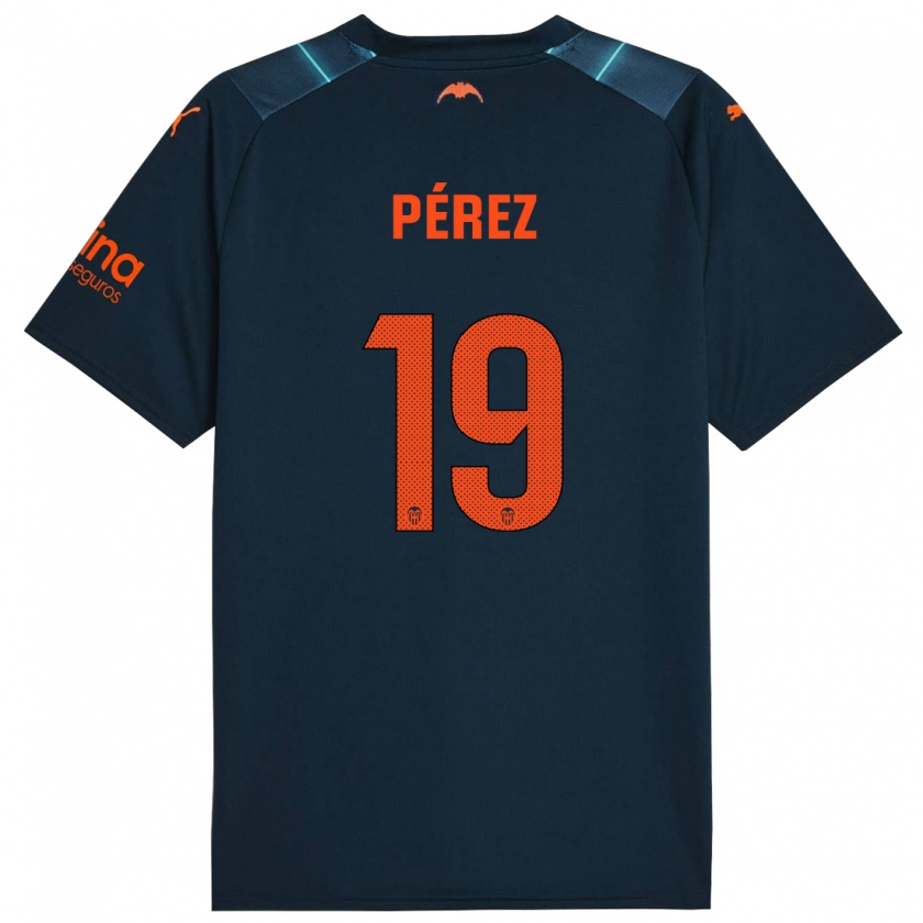 Kandiny Uomo Maglia Joselu Pérez #19 Blu Marino Kit Gara Away 2023/24 Maglietta