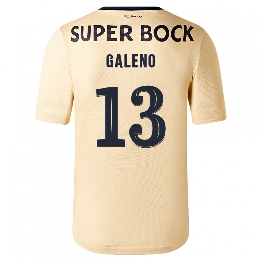 Kandiny Uomo Maglia Galeno #13 Beige-Dorato Kit Gara Away 2023/24 Maglietta