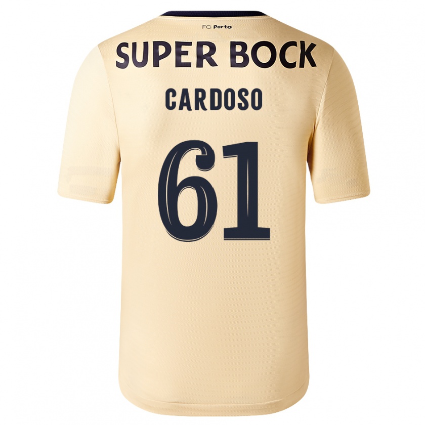 Kandiny Uomo Maglia Ivan Cardoso #61 Beige-Dorato Kit Gara Away 2023/24 Maglietta