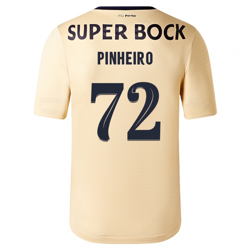 Kandiny Uomo Maglia Rodrigo Pinheiro #72 Beige-Dorato Kit Gara Away 2023/24 Maglietta