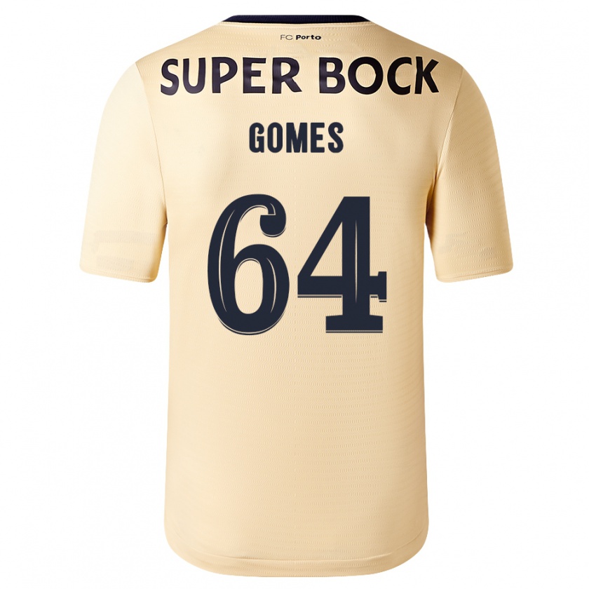 Kandiny Heren Luís Gomes #64 Beige-Gouden Uitshirt Uittenue 2023/24 T-Shirt België