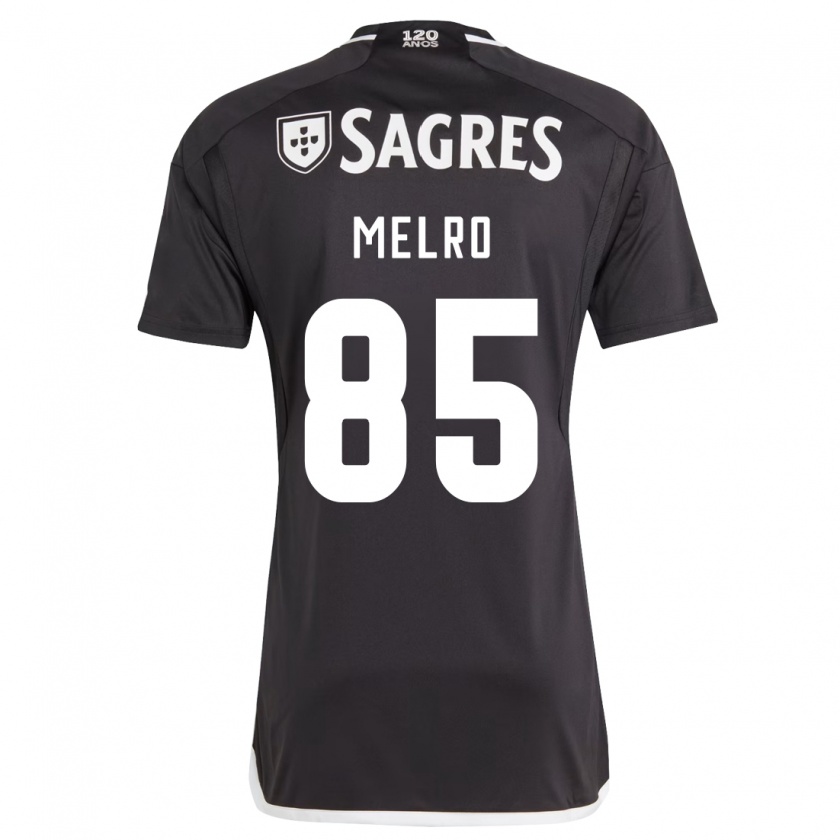 Kandiny Hombre Camiseta José Melro #85 Negro 2ª Equipación 2023/24 La Camisa