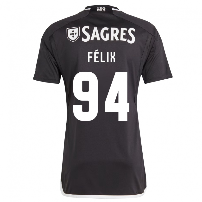 Kandiny Hombre Camiseta Hugo Félix #94 Negro 2ª Equipación 2023/24 La Camisa