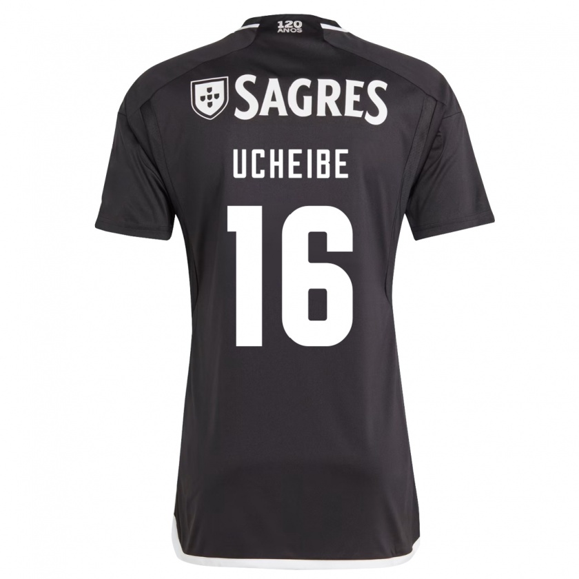 Kandiny Hombre Camiseta Christy Ucheibe #16 Negro 2ª Equipación 2023/24 La Camisa