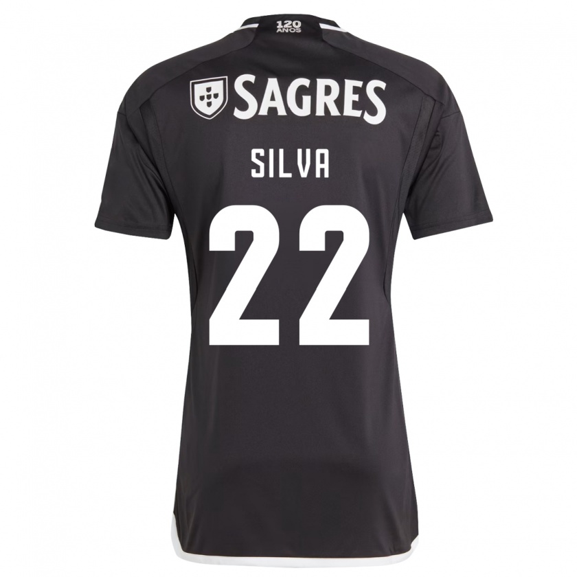 Kandiny Hombre Camiseta Amelia Silva #22 Negro 2ª Equipación 2023/24 La Camisa