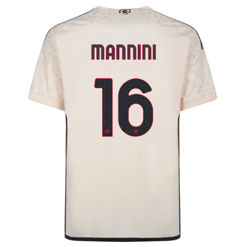 Kandiny Uomo Maglia Mattia Mannini #16 Bianco Blu Kit Gara Away 2023/24 Maglietta