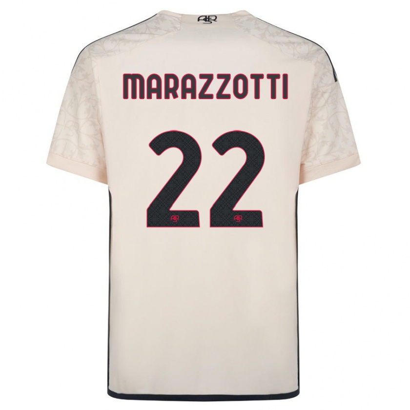 Kandiny Uomo Maglia Fabrizio Marazzotti #22 Bianco Blu Kit Gara Away 2023/24 Maglietta