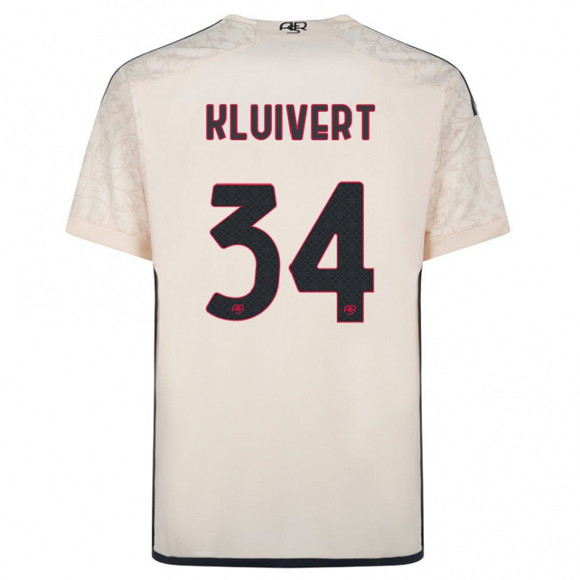 Kandiny Hombre Camiseta Justin Kluivert #34 Blanquecino 2ª Equipación 2023/24 La Camisa