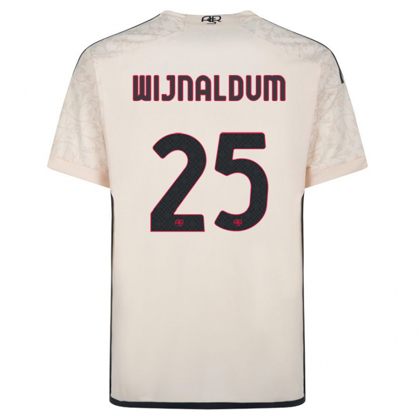 Kandiny Heren Georginio Wijnaldum #25 Gebroken Wit Uitshirt Uittenue 2023/24 T-Shirt België