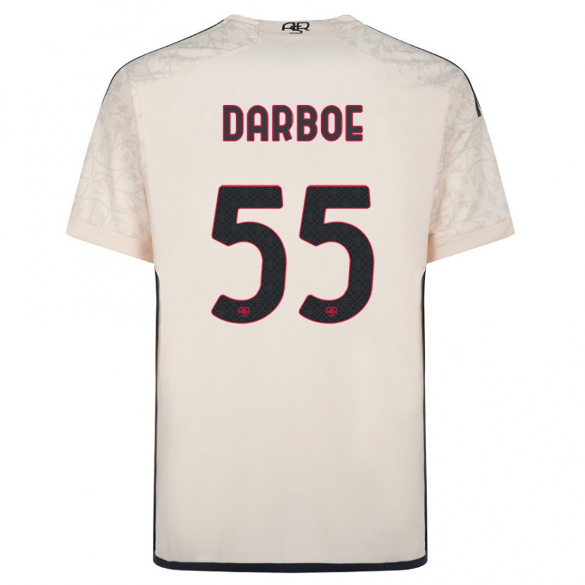 Kandiny Uomo Maglia Ebrima Darboe #55 Bianco Blu Kit Gara Away 2023/24 Maglietta