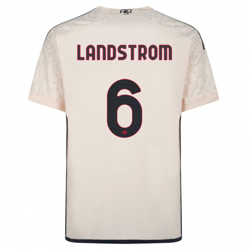 Kandiny Hombre Camiseta Elin Landstrom #6 Blanquecino 2ª Equipación 2023/24 La Camisa