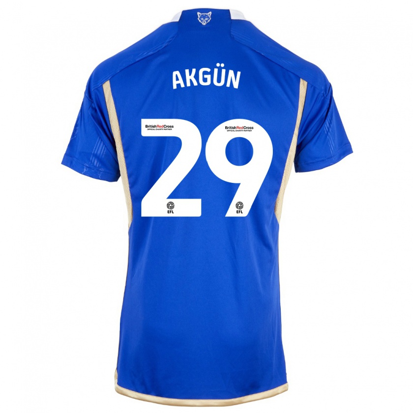 Kandiny Donna Maglia Yunus Akgün #29 Blu Reale Kit Gara Home 2023/24 Maglietta