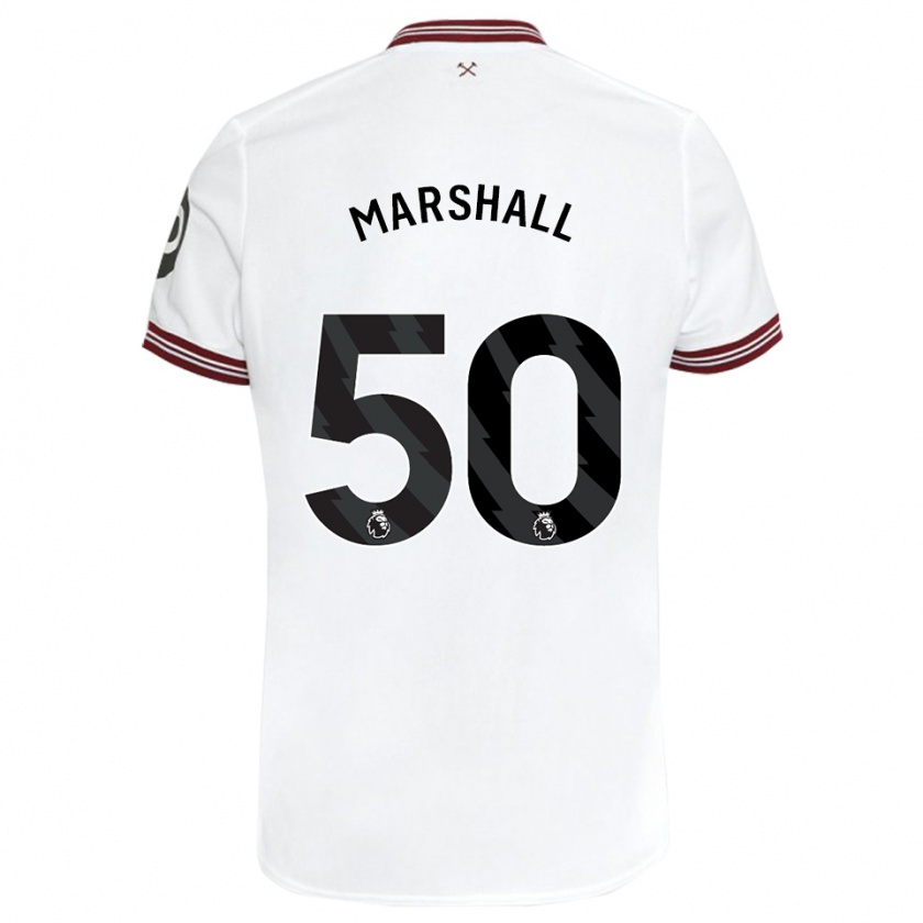 Kandiny Donna Maglia Callum Marshall #50 Bianco Kit Gara Away 2023/24 Maglietta