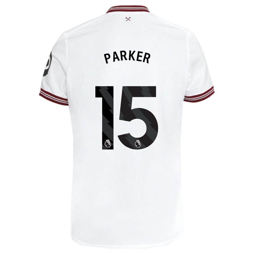 Kandiny Mujer Camiseta Lucy Parker #15 Blanco 2ª Equipación 2023/24 La Camisa