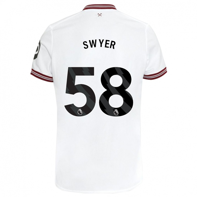 Kandiny Mujer Camiseta Kamarai Swyer #58 Blanco 2ª Equipación 2023/24 La Camisa