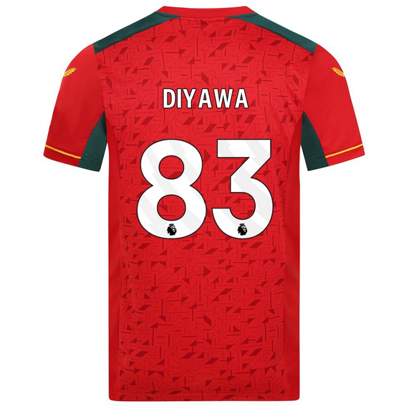 Kandiny Donna Maglia Aaron Keto-Diyawa #83 Rosso Kit Gara Away 2023/24 Maglietta