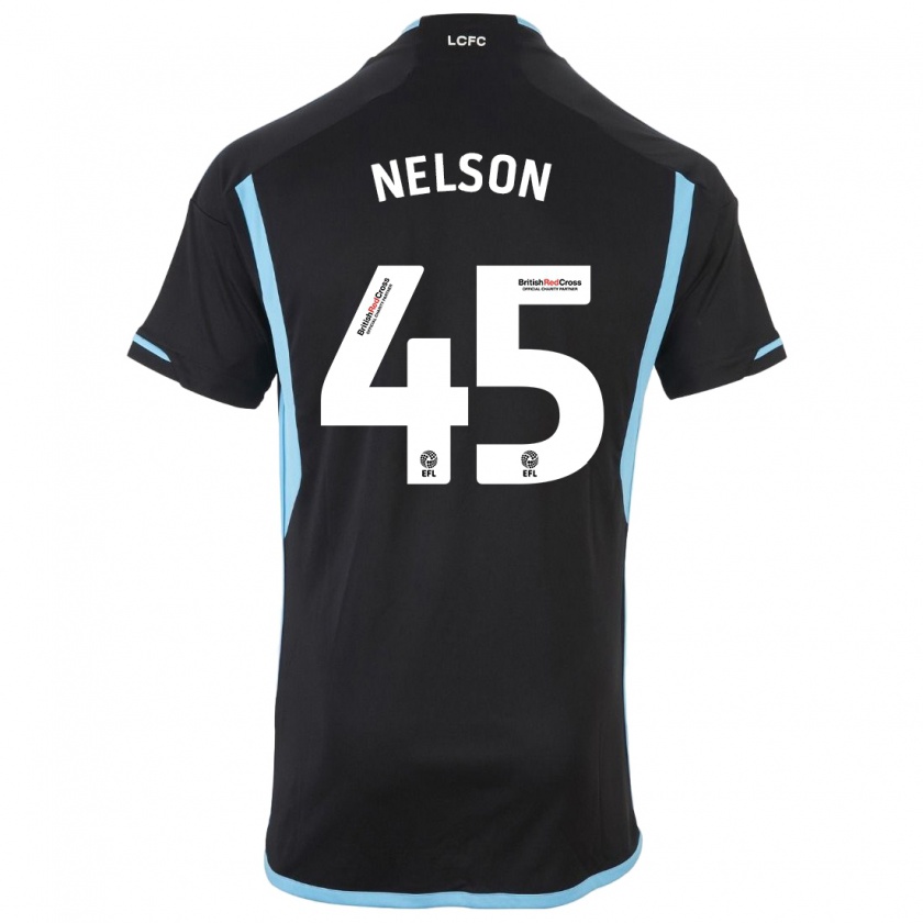 Kandiny Mujer Camiseta Ben Nelson #45 Negro 2ª Equipación 2023/24 La Camisa