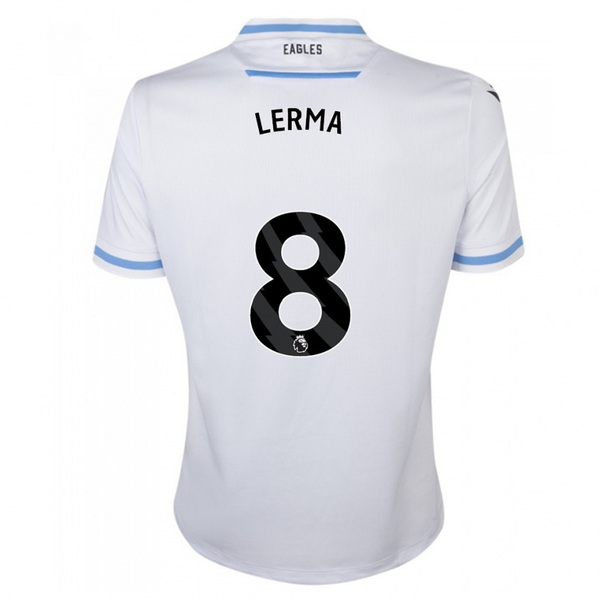 Kandiny Mujer Camiseta Jefferson Lerma #8 Blanco 2ª Equipación 2023/24 La Camisa