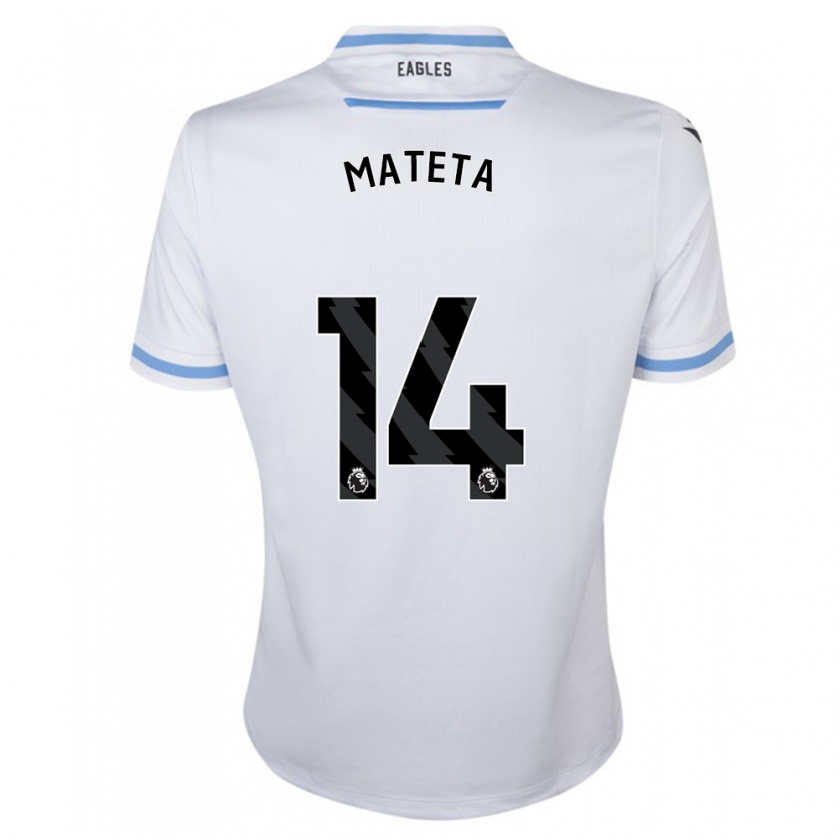 Kandiny Mujer Camiseta Jean-Philippe Mateta #14 Blanco 2ª Equipación 2023/24 La Camisa