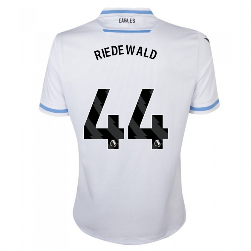 Kandiny Mujer Camiseta Jairo Riedewald #44 Blanco 2ª Equipación 2023/24 La Camisa