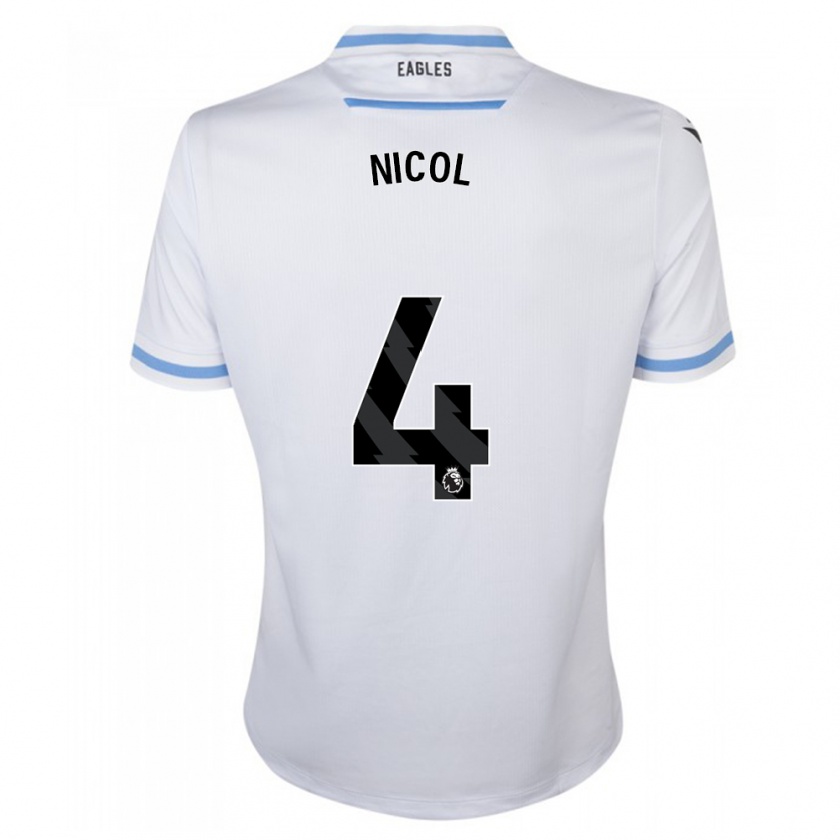 Kandiny Mujer Camiseta Leigh Nicol #4 Blanco 2ª Equipación 2023/24 La Camisa