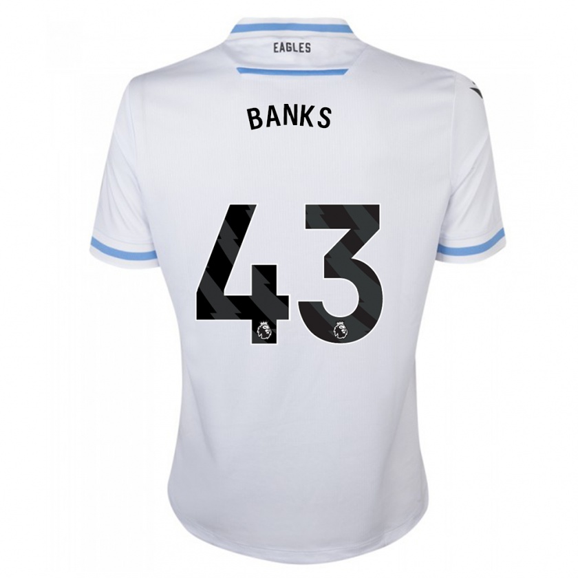 Kandiny Mujer Camiseta Scott Banks #43 Blanco 2ª Equipación 2023/24 La Camisa