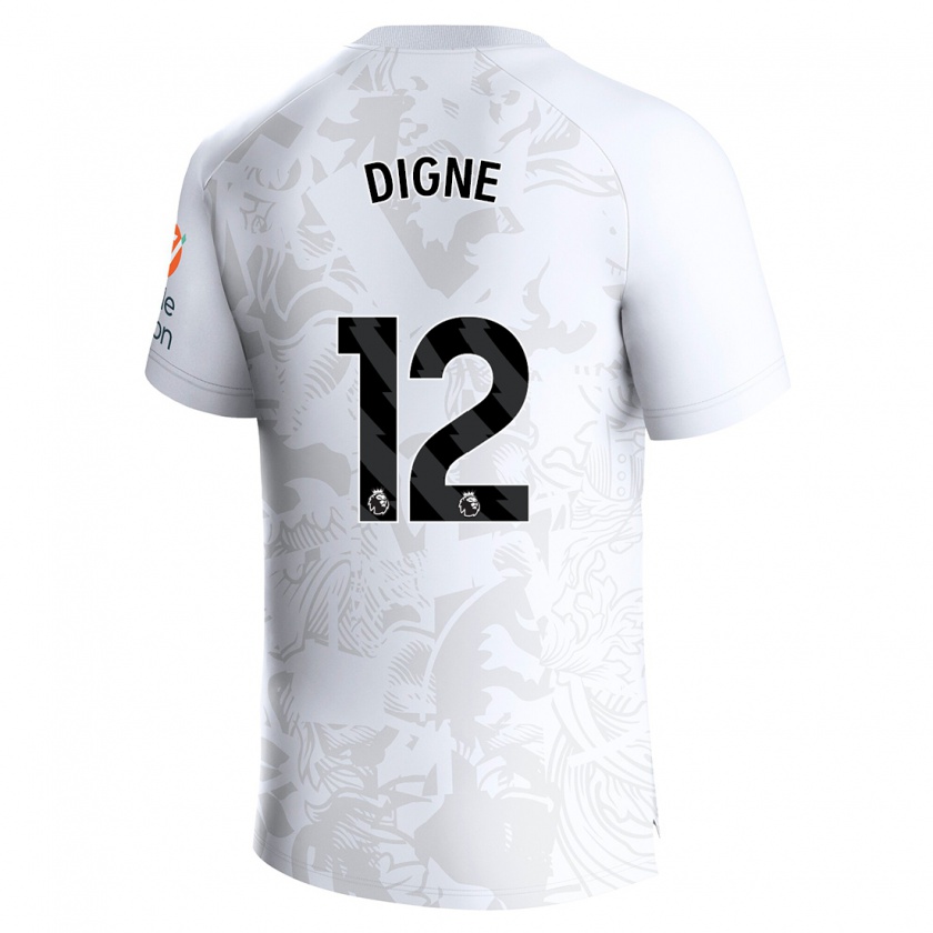 Kandiny Donna Maglia Lucas Digne #12 Bianco Kit Gara Away 2023/24 Maglietta