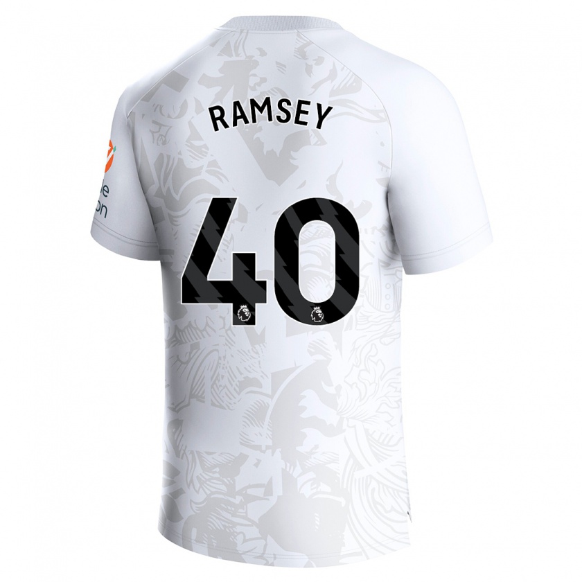 Kandiny Donna Maglia Aaron Ramsey #40 Bianco Kit Gara Away 2023/24 Maglietta