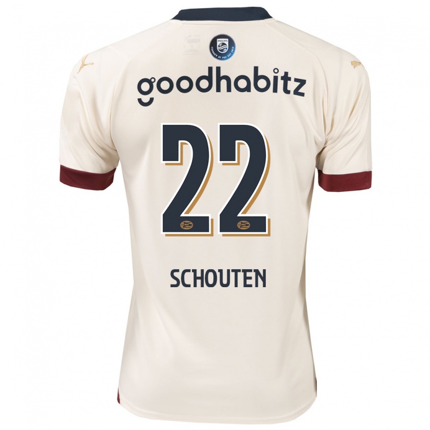 Kandiny Donna Maglia Jerdy Schouten #22 Bianco Blu Kit Gara Away 2023/24 Maglietta