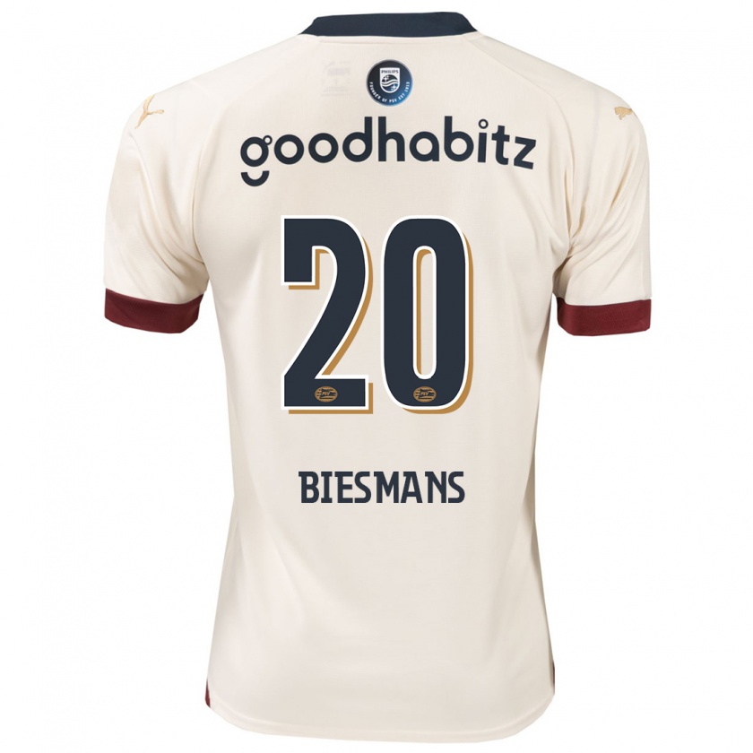 Kandiny Donna Maglia Julie Biesmans #20 Bianco Blu Kit Gara Away 2023/24 Maglietta