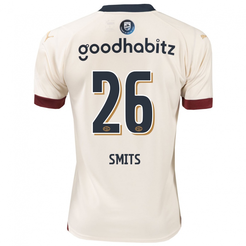 Kandiny Donna Maglia Eef Smits #26 Bianco Blu Kit Gara Away 2023/24 Maglietta