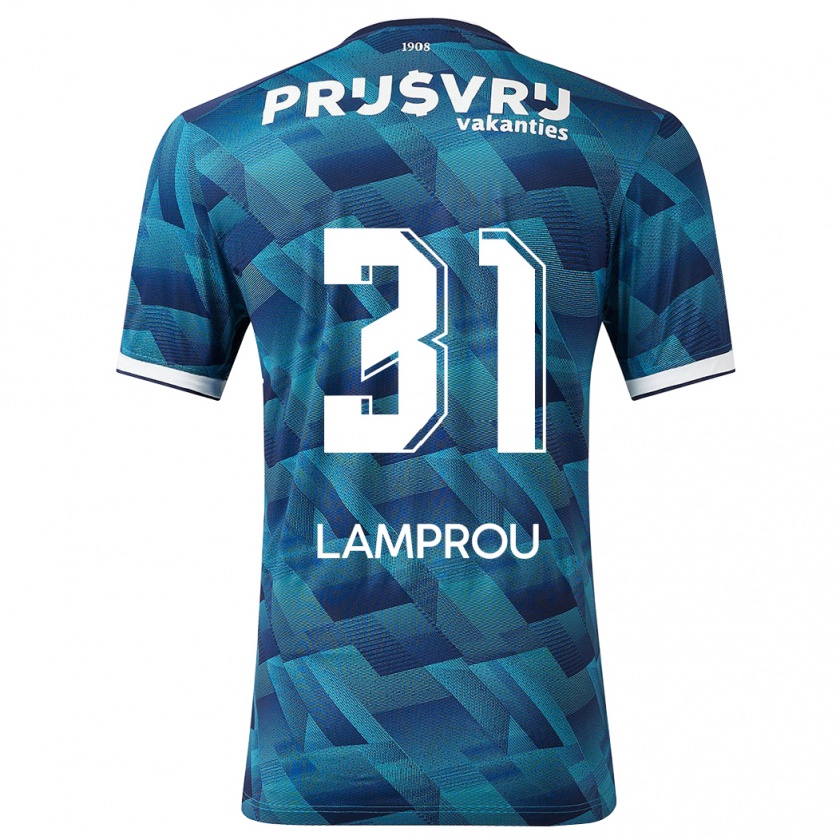 Kandiny Donna Maglia Kostas Lamprou #31 Blu Kit Gara Away 2023/24 Maglietta