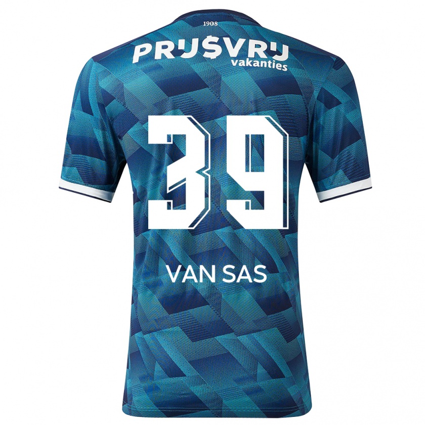 Kandiny Donna Maglia Mikki Van Sas #39 Blu Kit Gara Away 2023/24 Maglietta