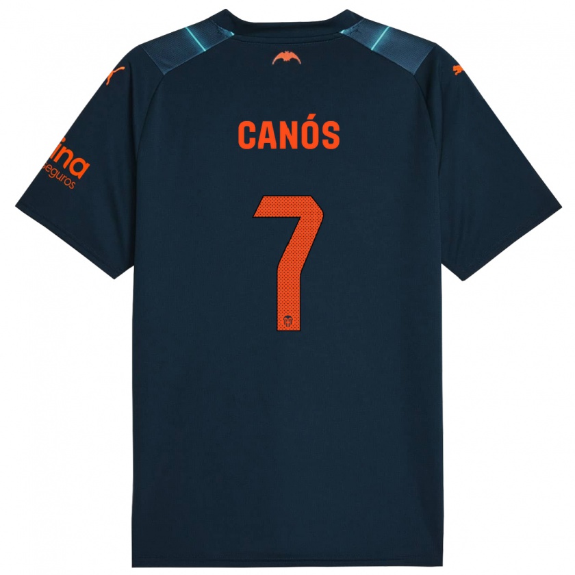 Kandiny Mujer Camiseta Sergi Canós #7 Azul Marino 2ª Equipación 2023/24 La Camisa